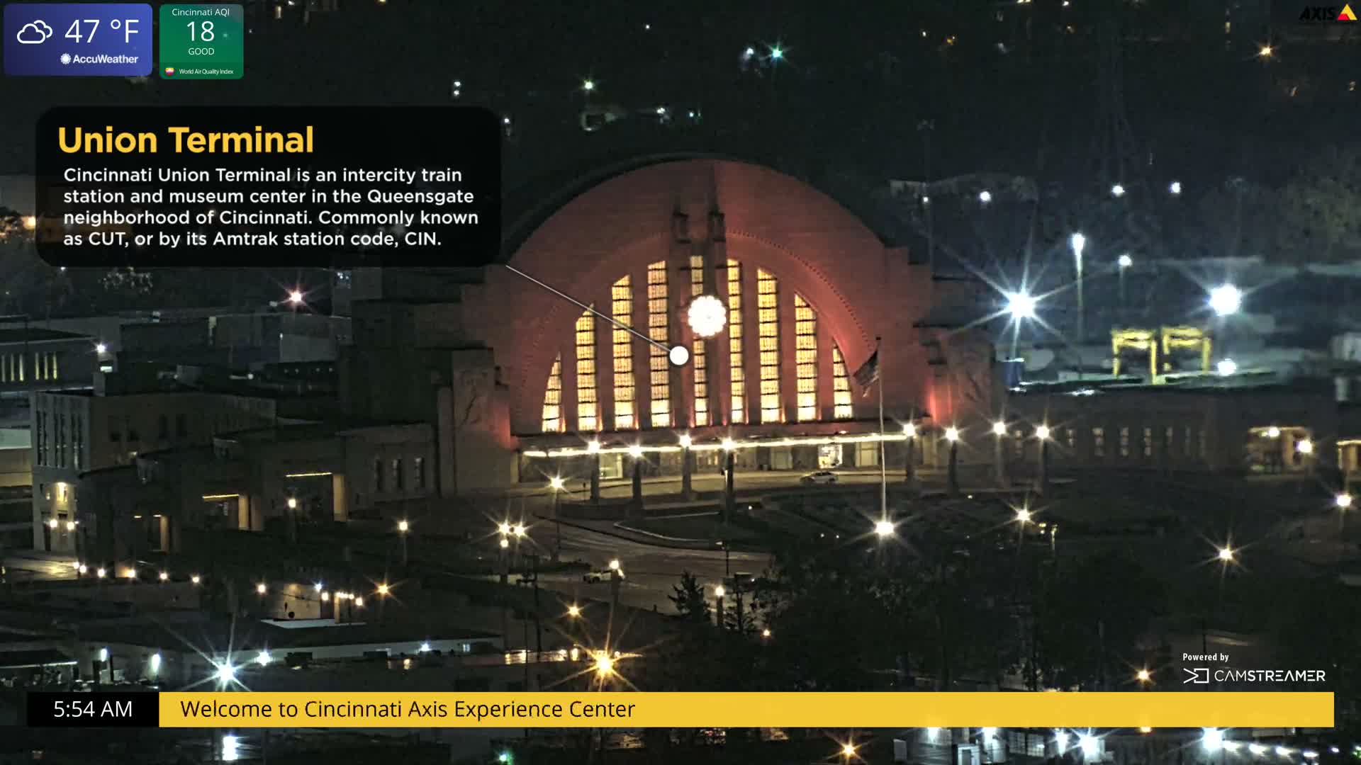 Cincinnati Skyline Live Cam - Cincinnati, Hamilton, Ohio, USA