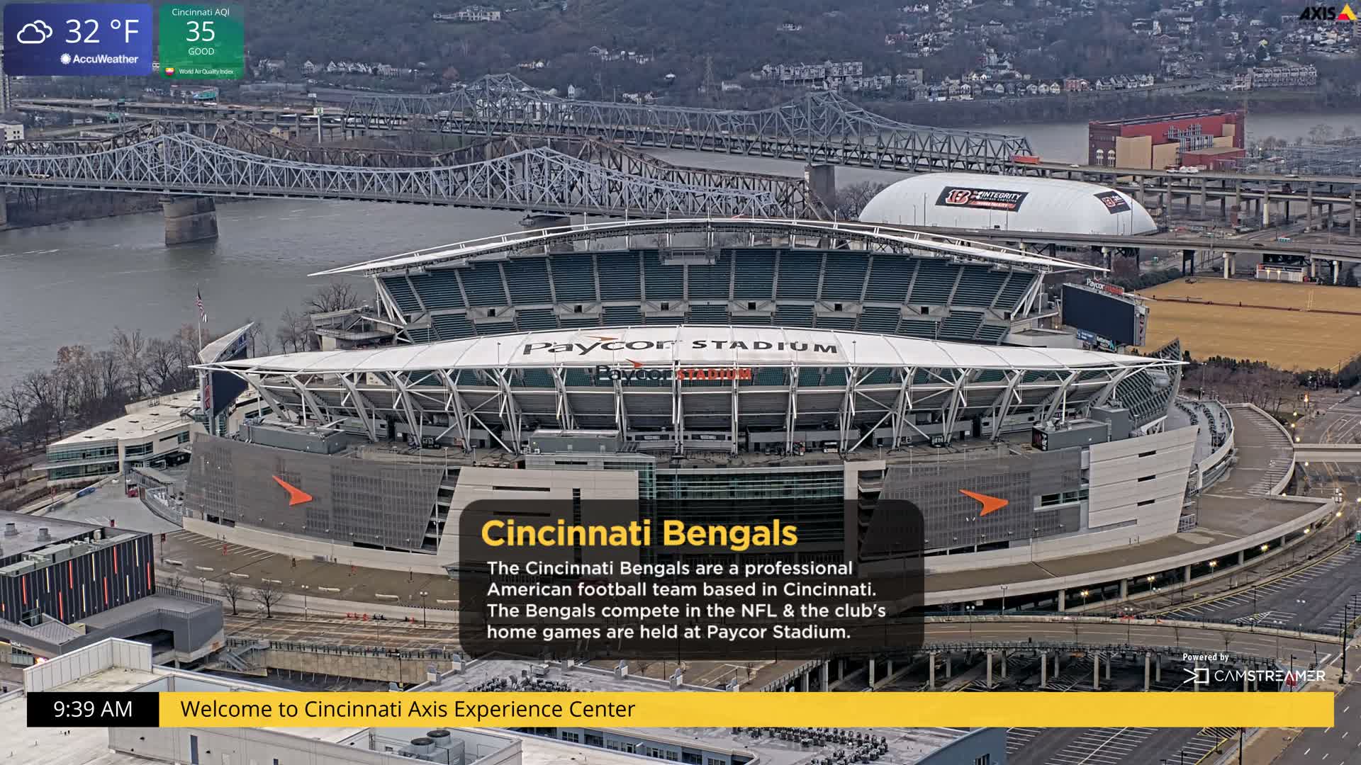 Cincinnati Skyline Live Cam - Cincinnati, Hamilton, Ohio, USA