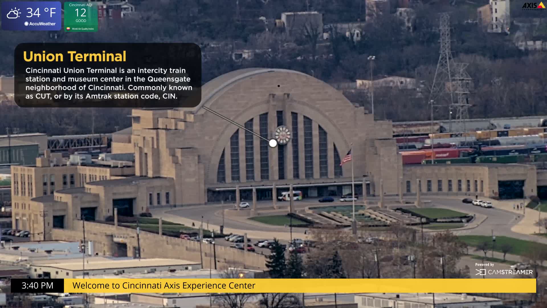 Cincinnati Skyline Live Cam - Cincinnati, Hamilton, Ohio, USA