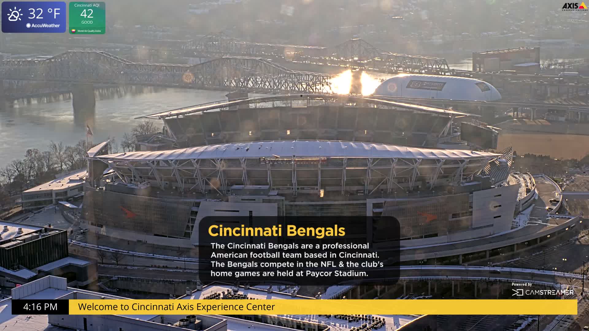 Cincinnati Skyline Live Cam - Cincinnati, Hamilton, Ohio, USA