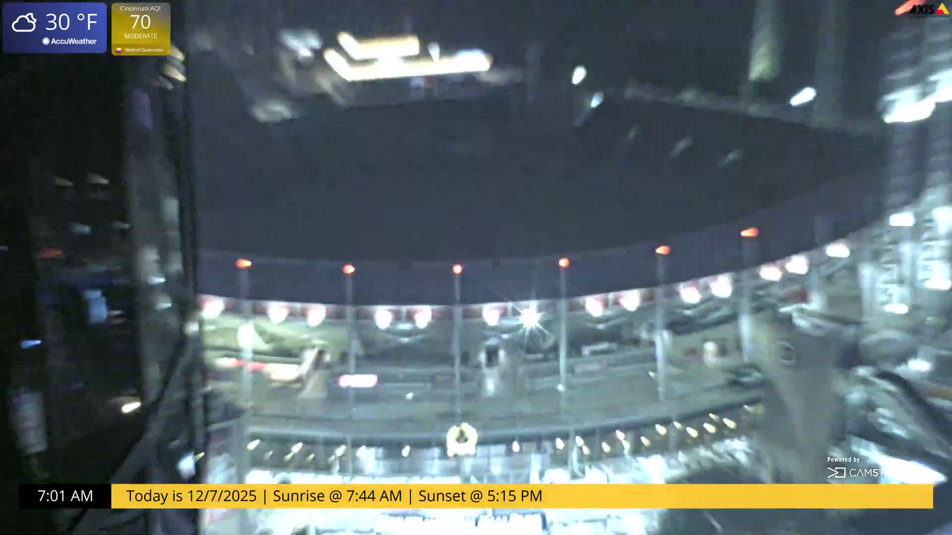 Cincinnati Skyline Live Cam - Cincinnati, Hamilton, Ohio, USA
