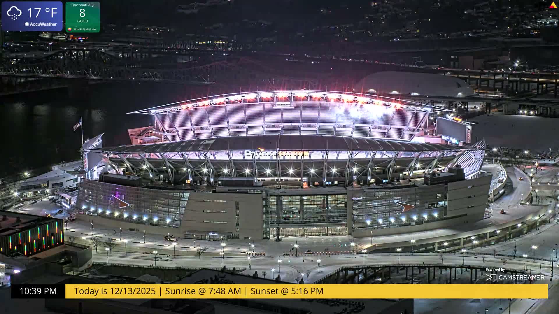 Cincinnati Skyline Live Cam - Cincinnati, Hamilton, Ohio, USA