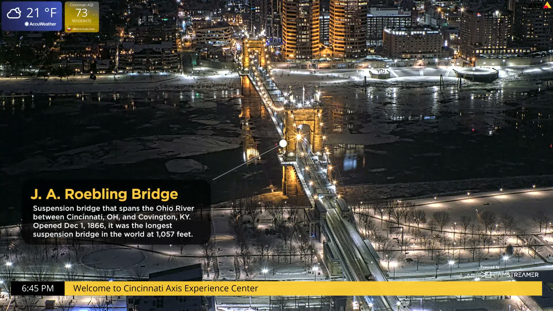 Cincinnati Skyline Live Cam - Cincinnati, Hamilton, Ohio, USA