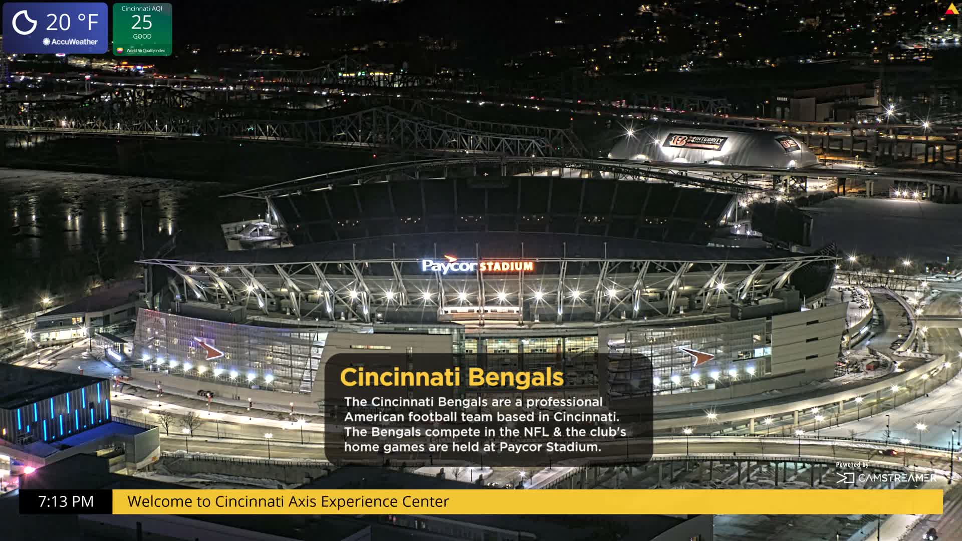 Cincinnati Skyline Live Cam - Cincinnati, Hamilton, Ohio, USA