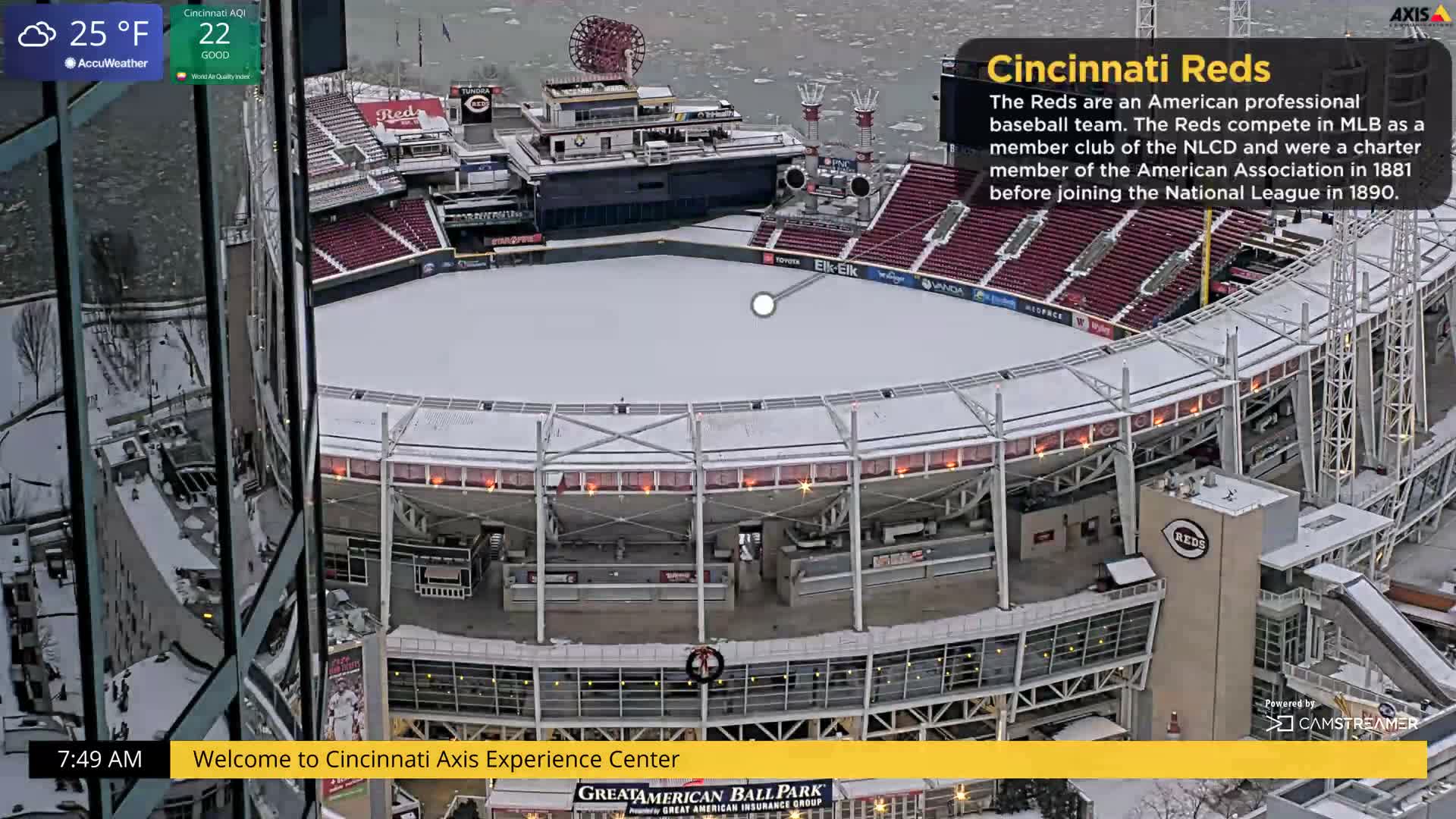 Cincinnati Skyline Live Cam - Cincinnati, Hamilton, Ohio, USA