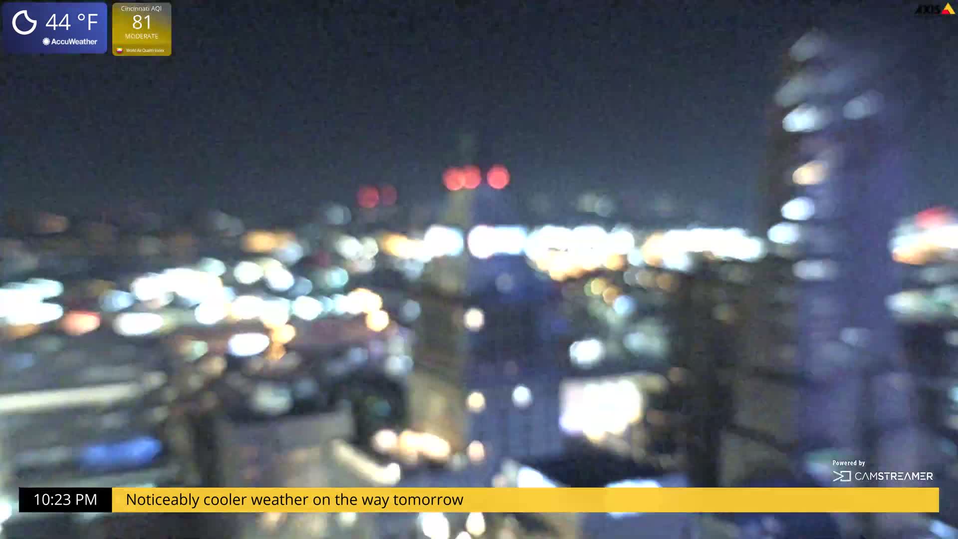 Cincinnati Skyline Live Cam - Cincinnati, Hamilton, Ohio, USA