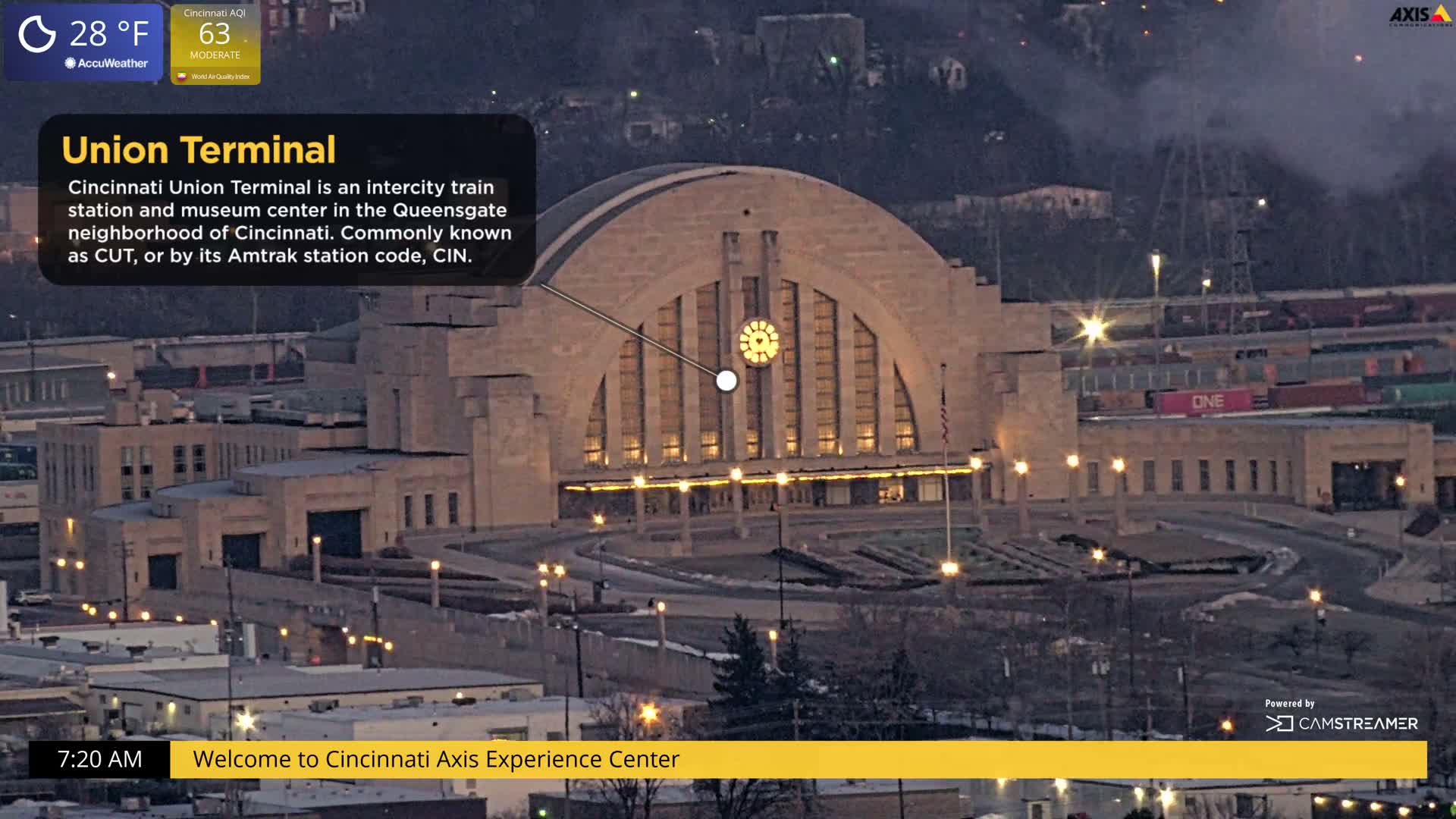 Cincinnati Skyline Live Cam - Cincinnati, Hamilton, Ohio, USA