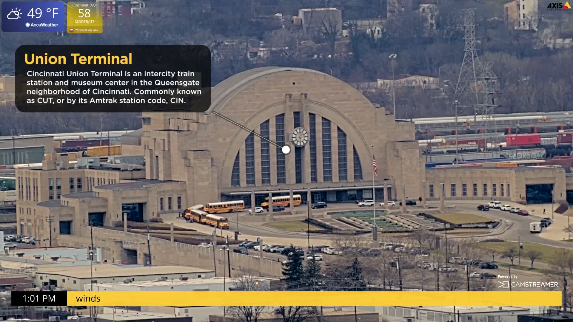 Cincinnati Skyline Live Cam - Cincinnati, Hamilton, Ohio, USA