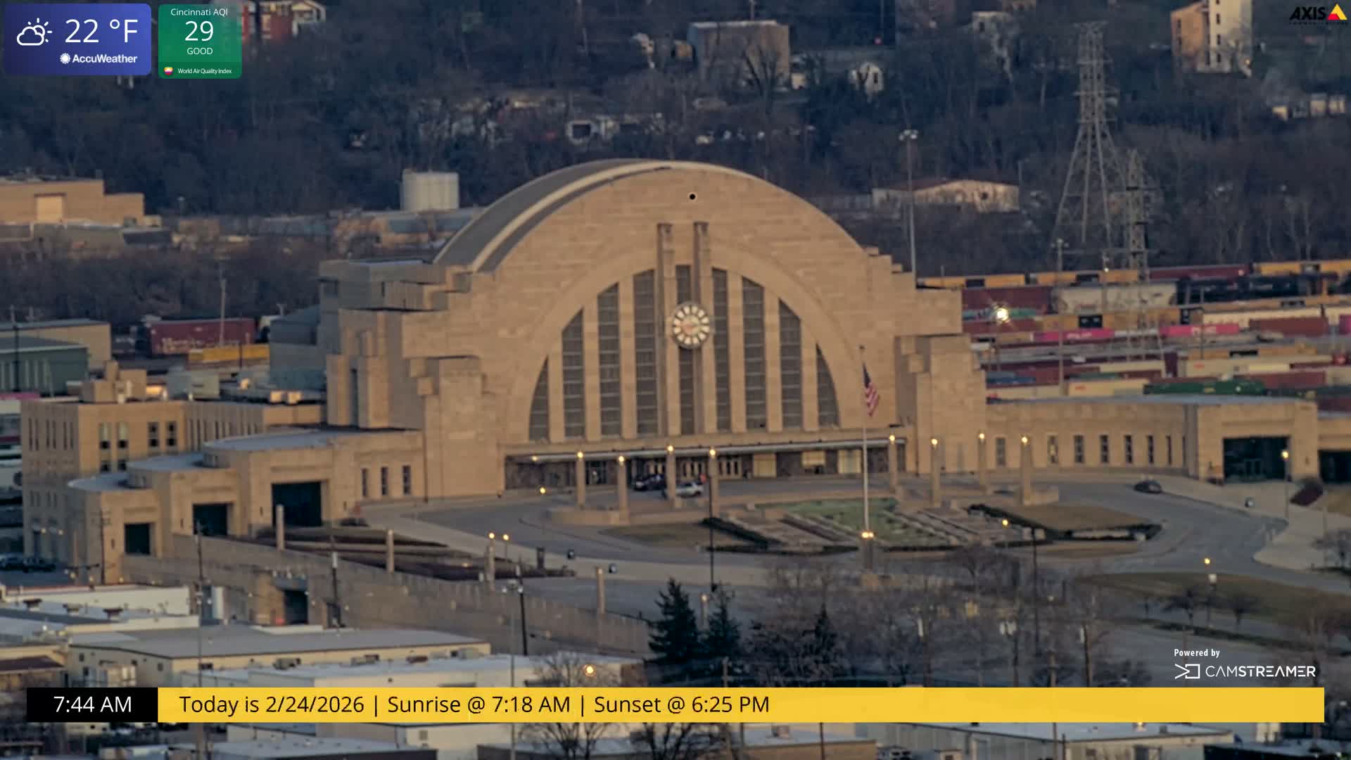 Cincinnati Skyline Live Cam - Cincinnati, Hamilton, Ohio, USA