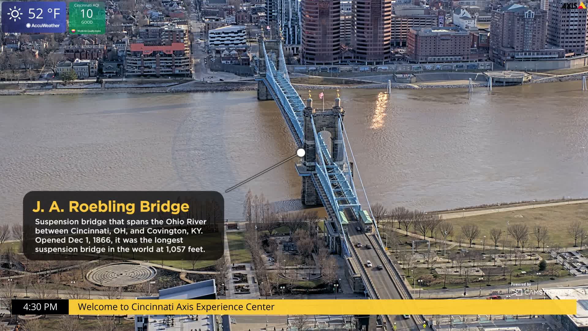 Cincinnati Skyline Live Cam - Cincinnati, Hamilton, Ohio, USA