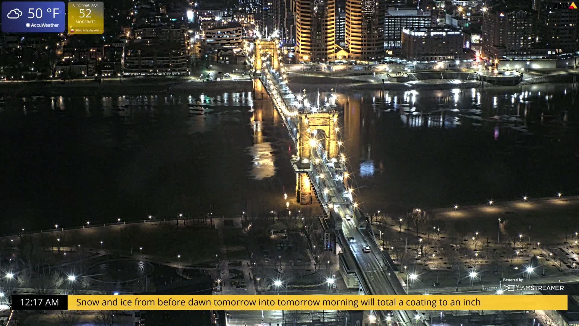 Cincinnati Skyline Live Cam - Cincinnati, Hamilton, Ohio, USA