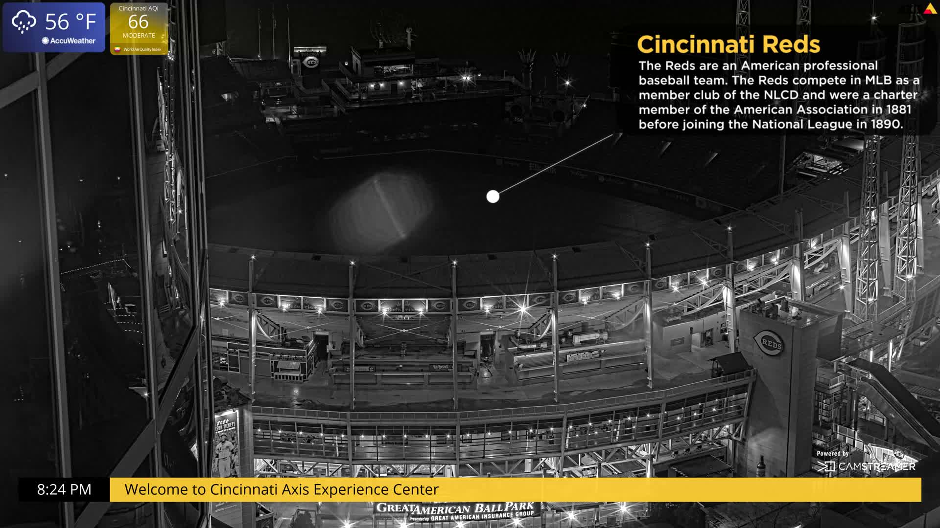 Cincinnati Skyline Live Cam - Cincinnati, Hamilton, Ohio, USA