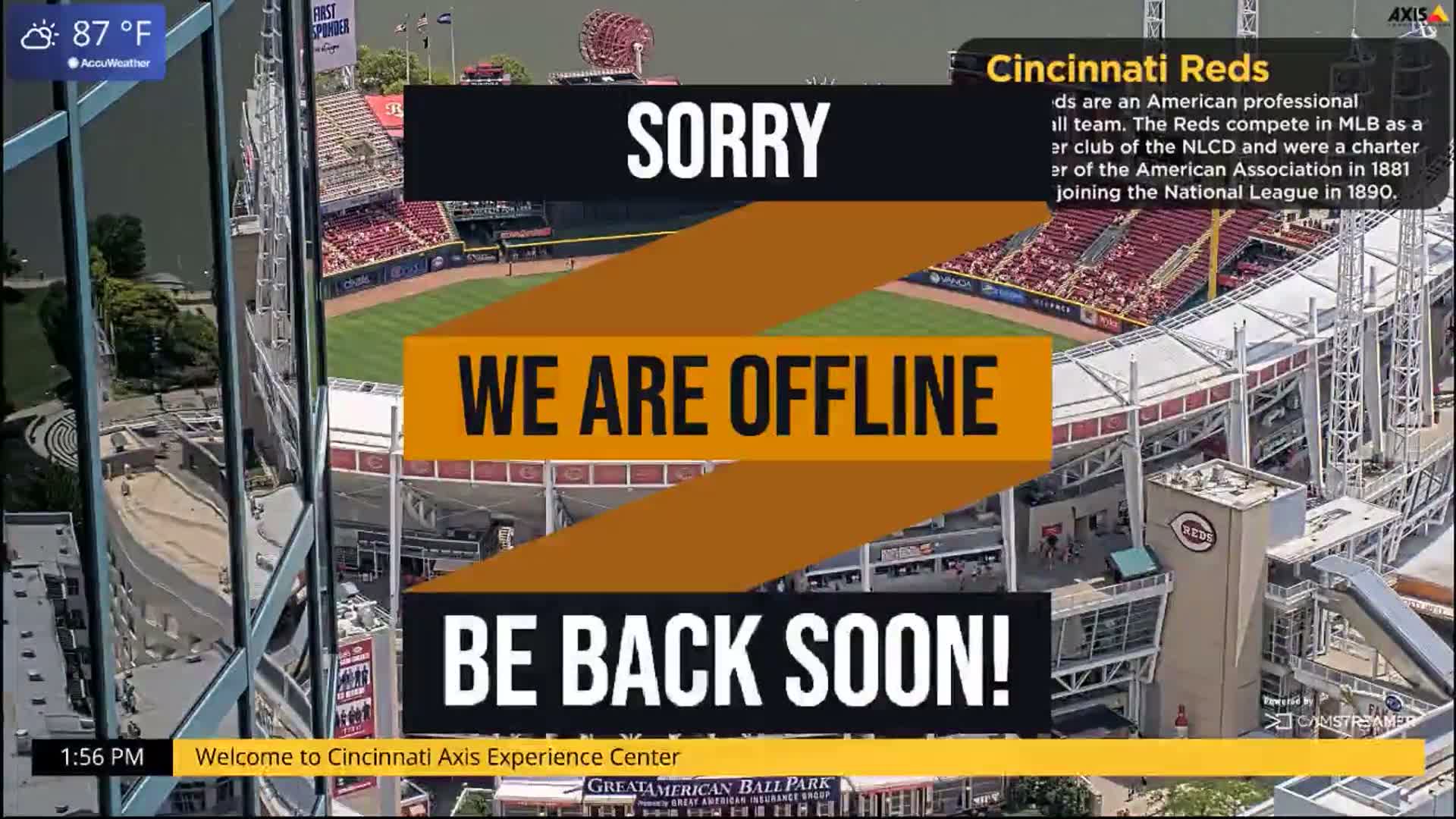 Cincinnati Skyline Live Cam - Cincinnati, Hamilton, Ohio, USA