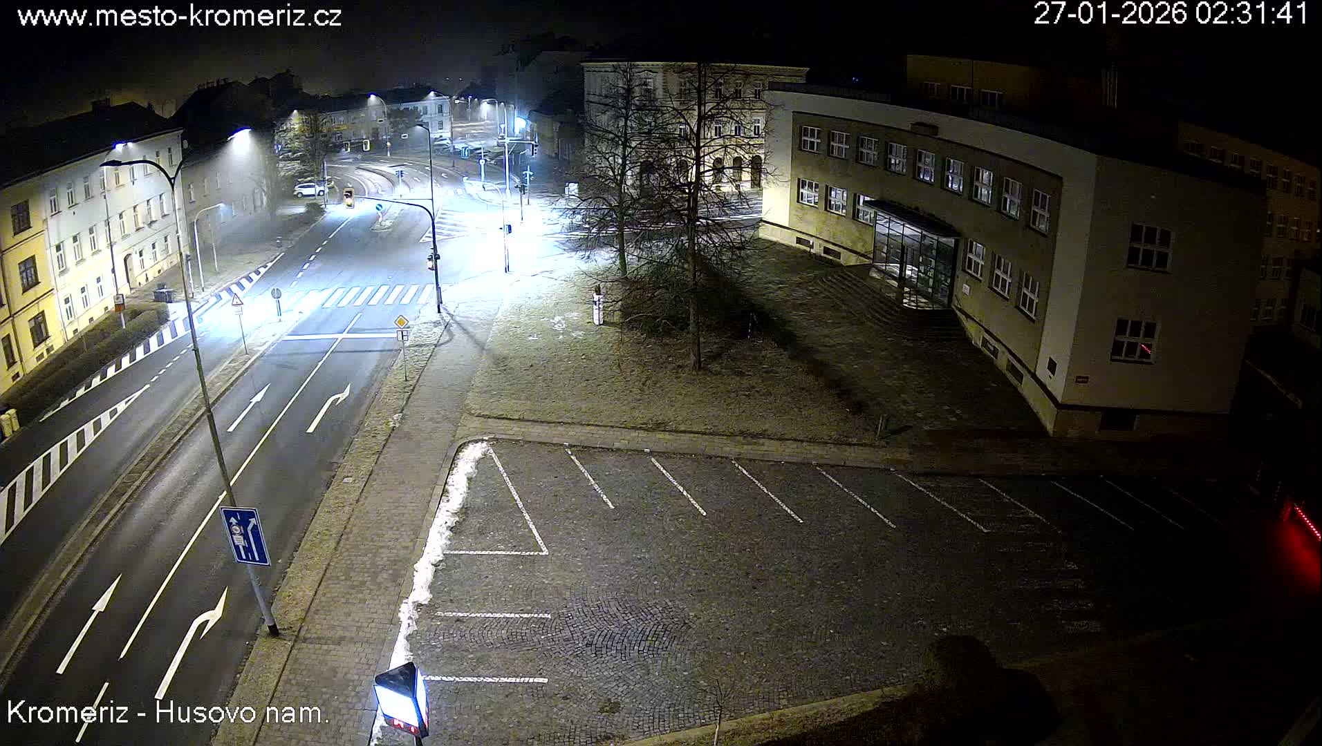 Kroměříž, Husovo & Kotojedska Náměstí  Square Intersection Live Cam - Kromeriz, Zlin, Czechia