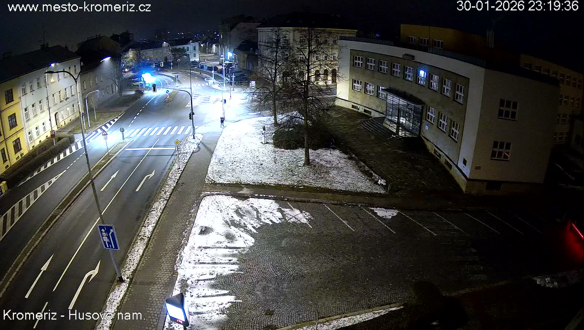 Kroměříž, Husovo & Kotojedska Náměstí  Square Intersection Live Cam - Kromeriz, Zlin, Czechia