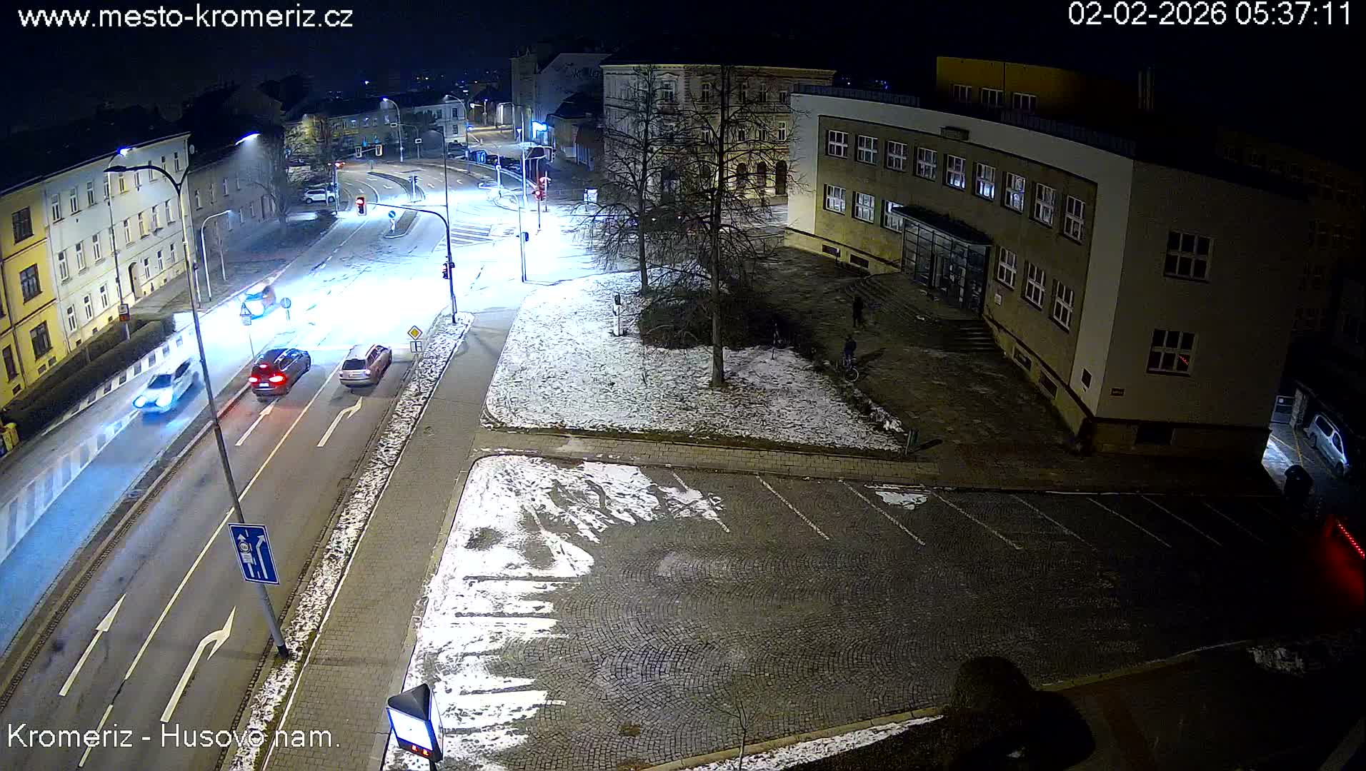 Kroměříž, Husovo & Kotojedska Náměstí  Square Intersection Live Cam - Kromeriz, Zlin, Czechia