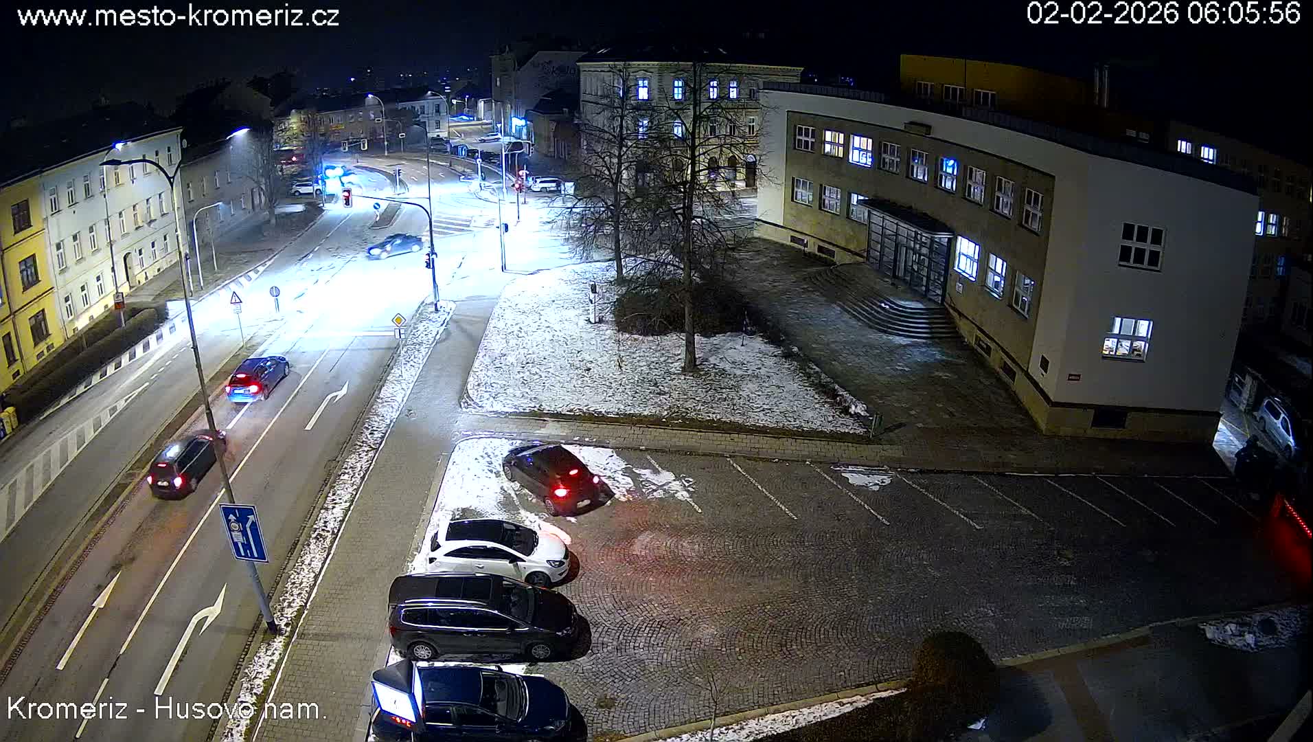 Kroměříž, Husovo & Kotojedska Náměstí  Square Intersection Live Cam - Kromeriz, Zlin, Czechia