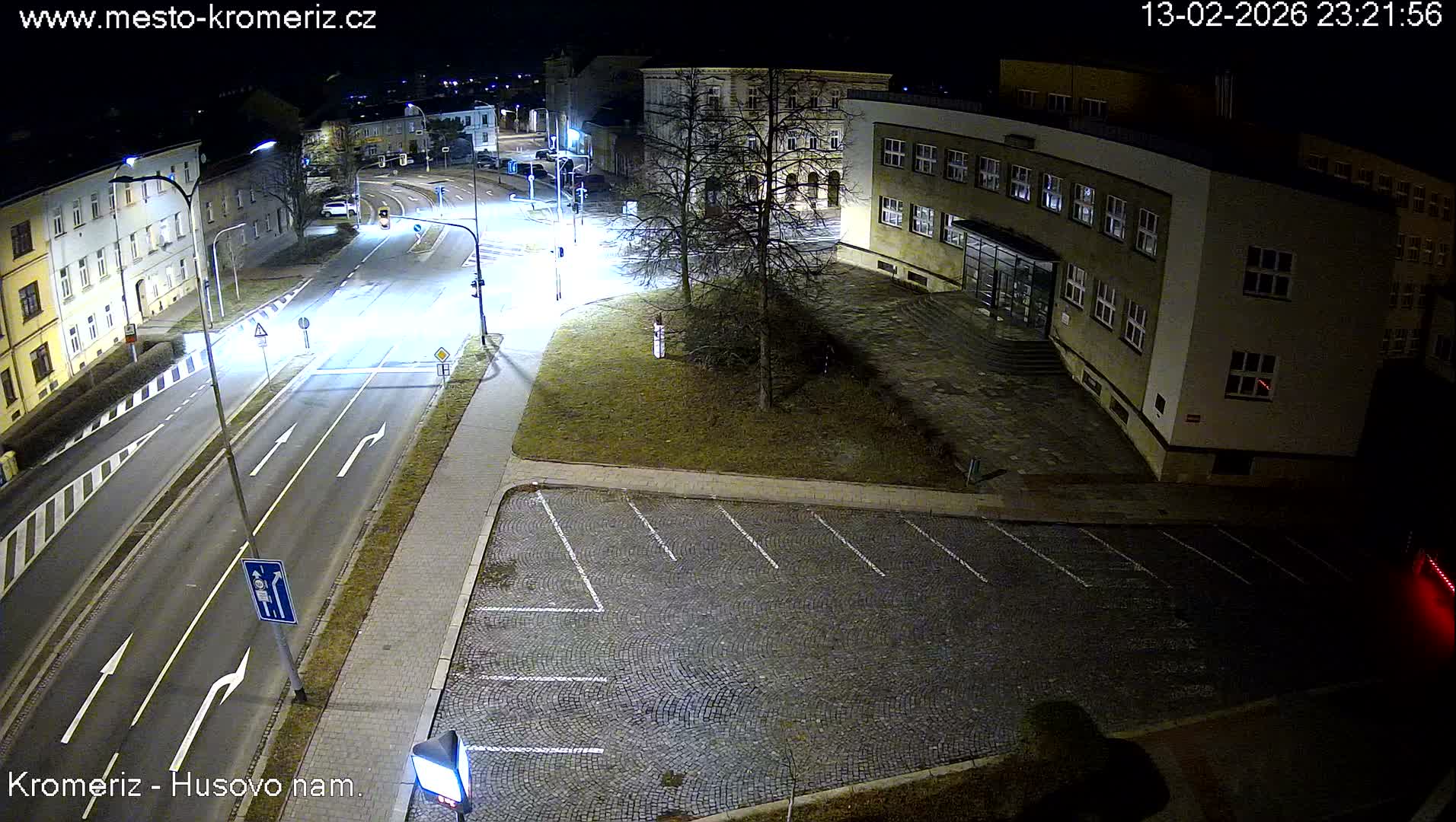 Kroměříž, Husovo & Kotojedska Náměstí  Square Intersection Live Cam - Kromeriz, Zlin, Czechia