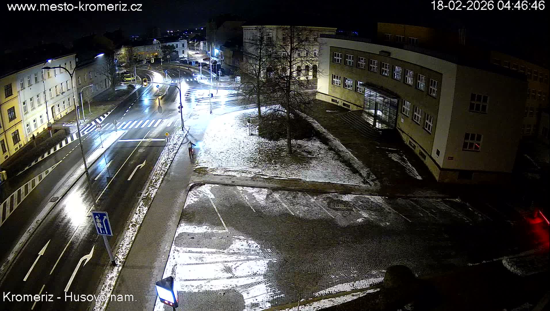 Kroměříž, Husovo & Kotojedska Náměstí  Square Intersection Live Cam - Kromeriz, Zlin, Czechia