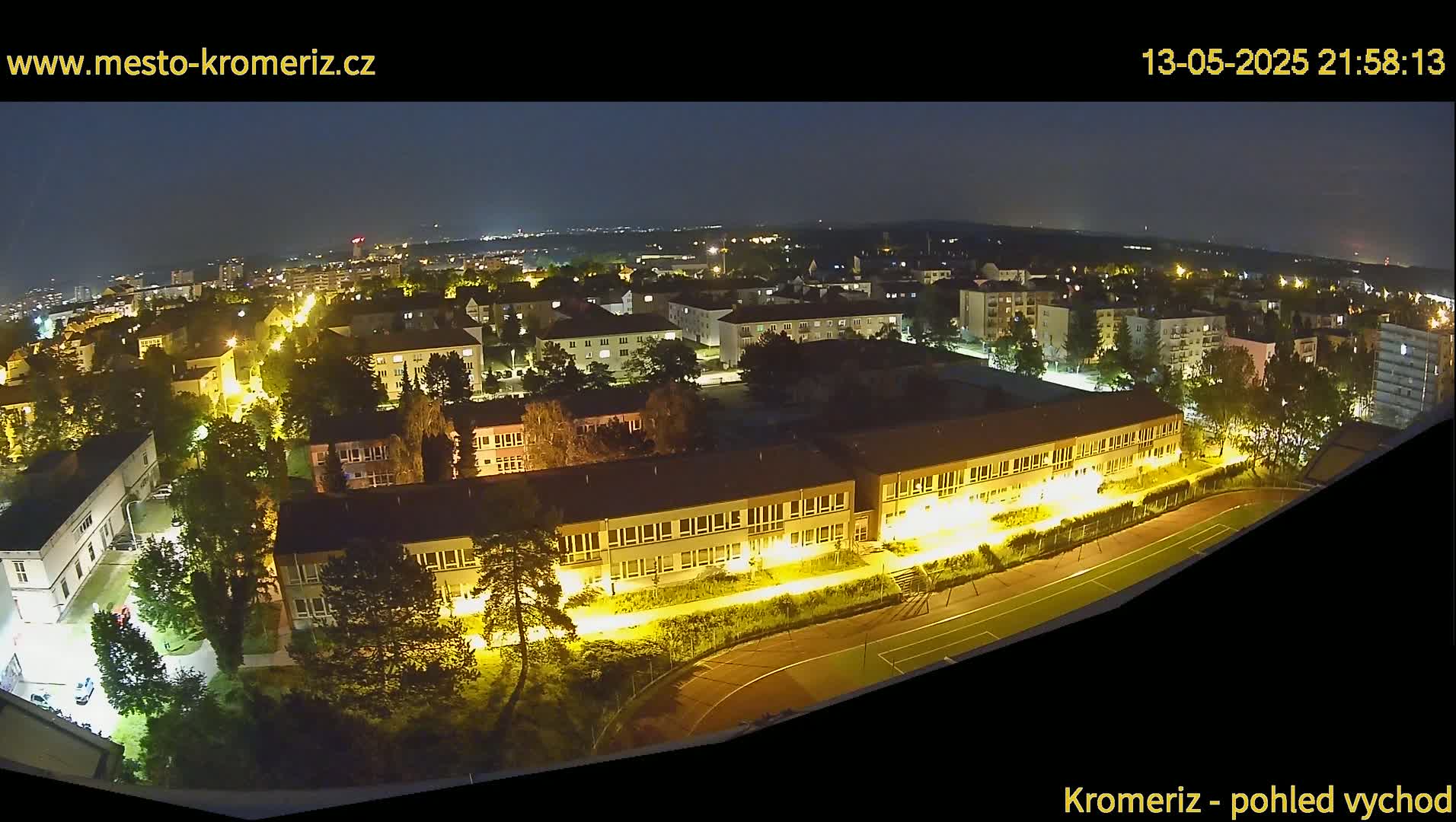 Kroměříž  East View Skyline Live Cam - Kromeriz, Zlin, Czechia