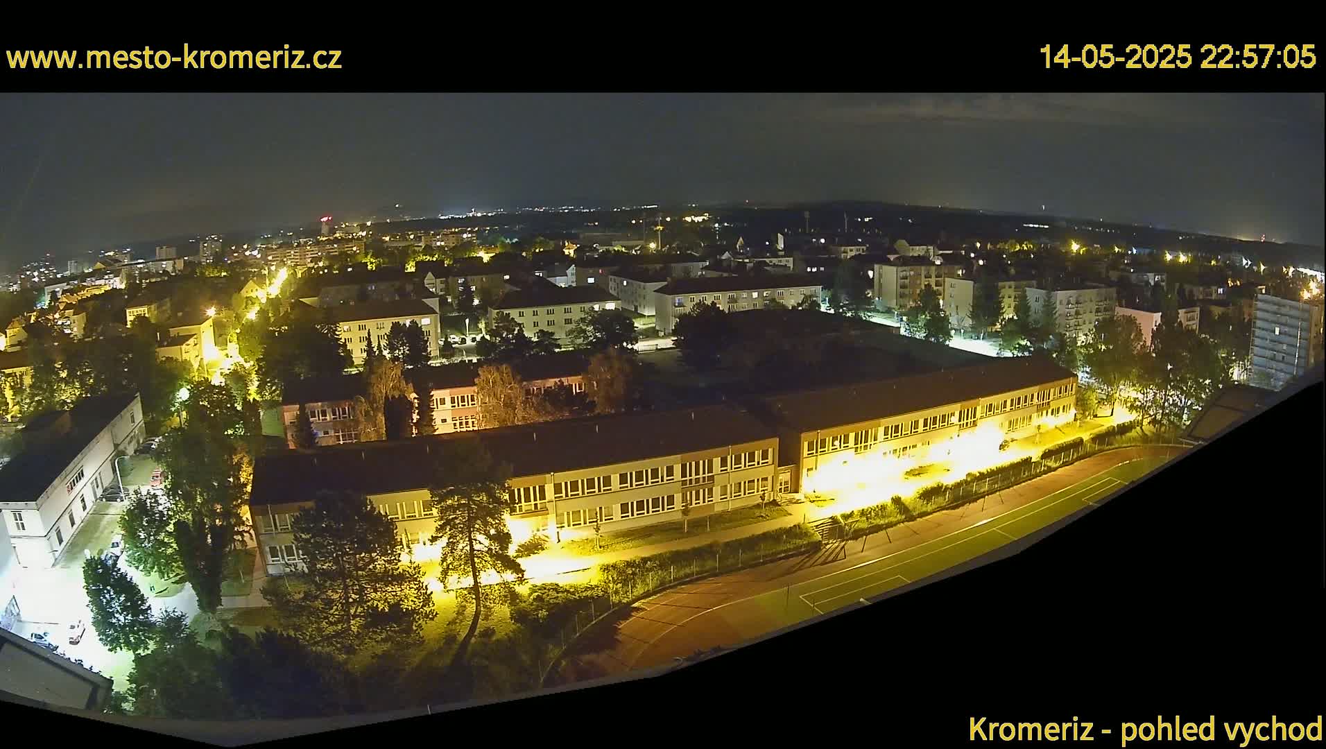 Kroměříž  East View Skyline Live Cam - Kromeriz, Zlin, Czechia