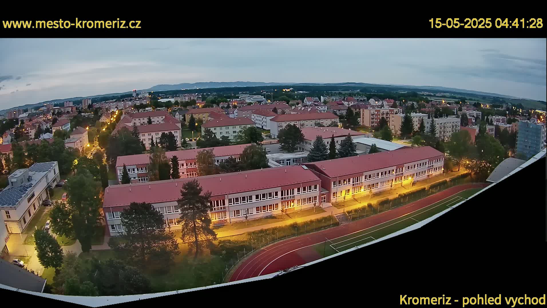 Kroměříž  East View Skyline Live Cam - Kromeriz, Zlin, Czechia