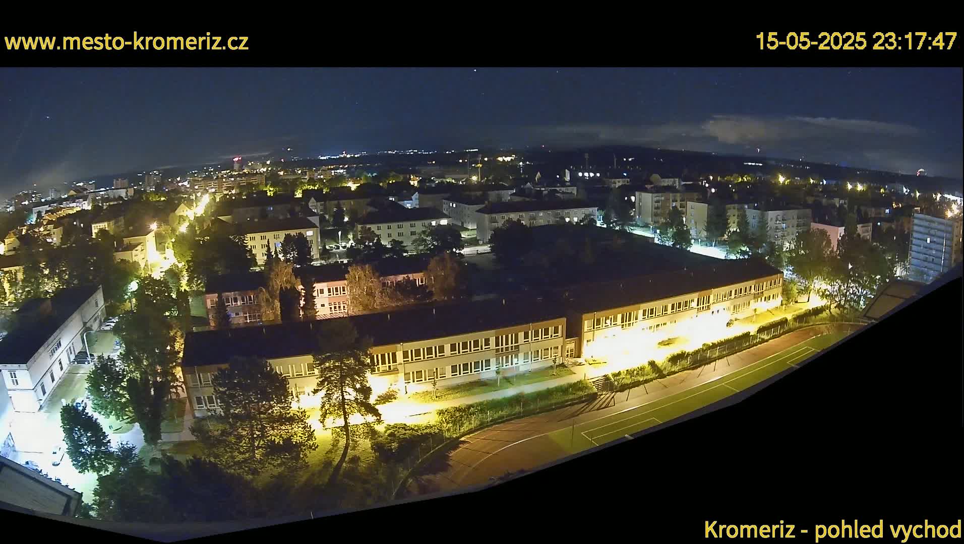 Kroměříž  East View Skyline Live Cam - Kromeriz, Zlin, Czechia