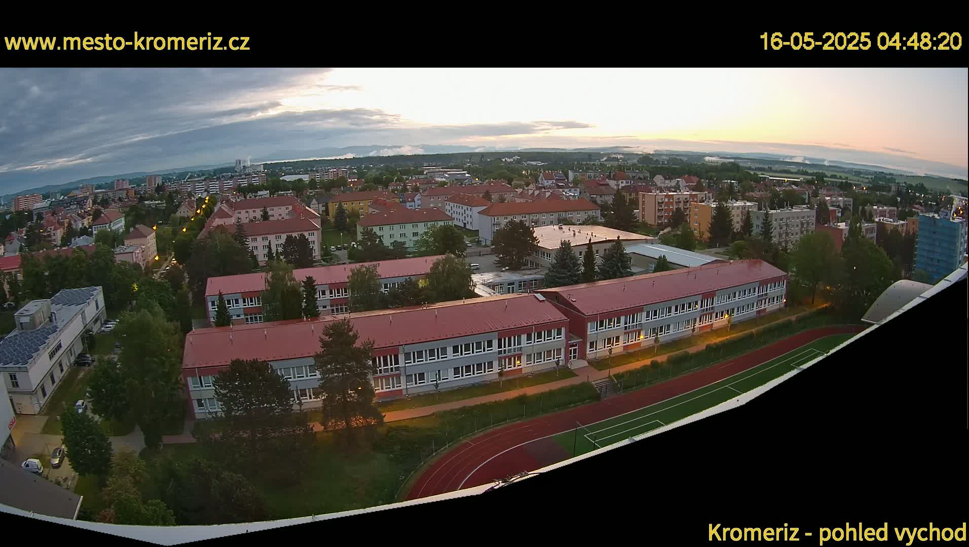 Kroměříž  East View Skyline Live Cam - Kromeriz, Zlin, Czechia