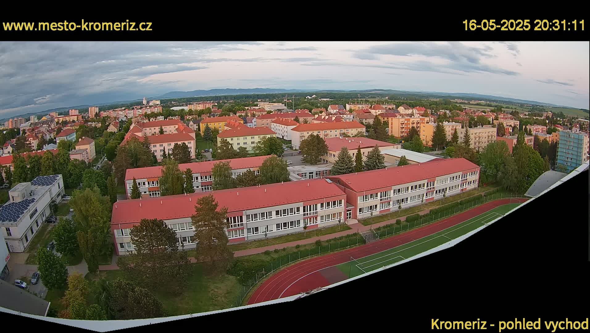 Kroměříž  East View Skyline Live Cam - Kromeriz, Zlin, Czechia