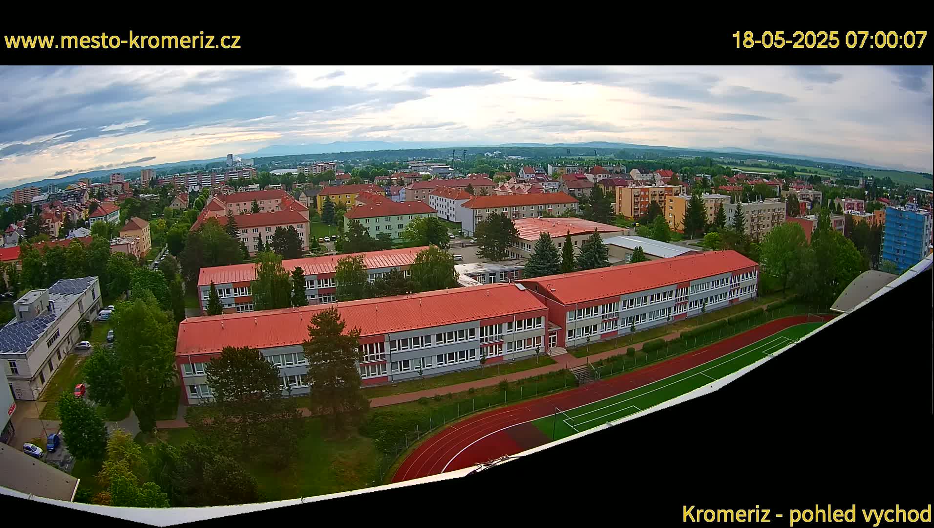 Kroměříž  East View Skyline Live Cam - Kromeriz, Zlin, Czechia