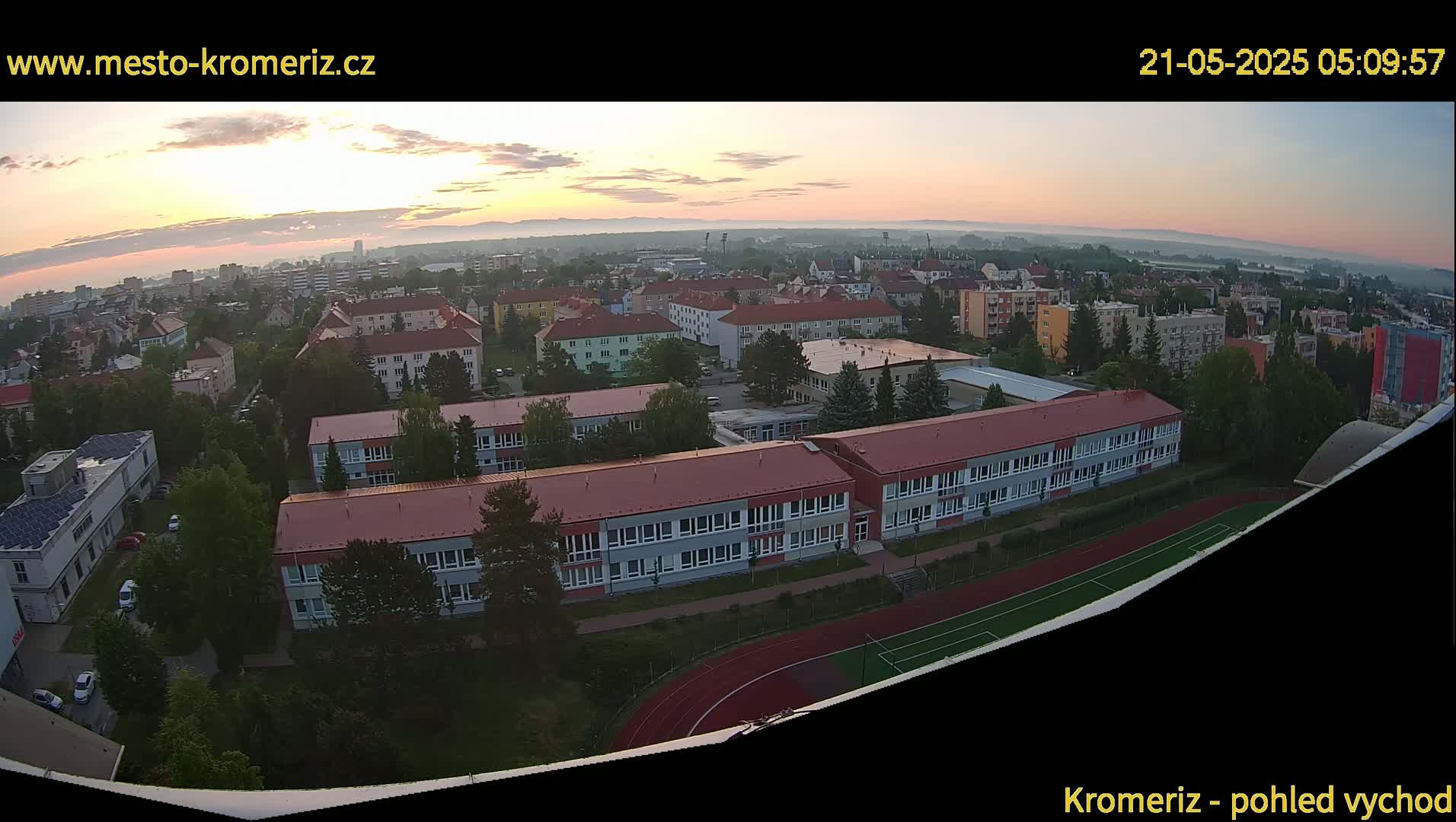 Kroměříž  East View Skyline Live Cam - Kromeriz, Zlin, Czechia