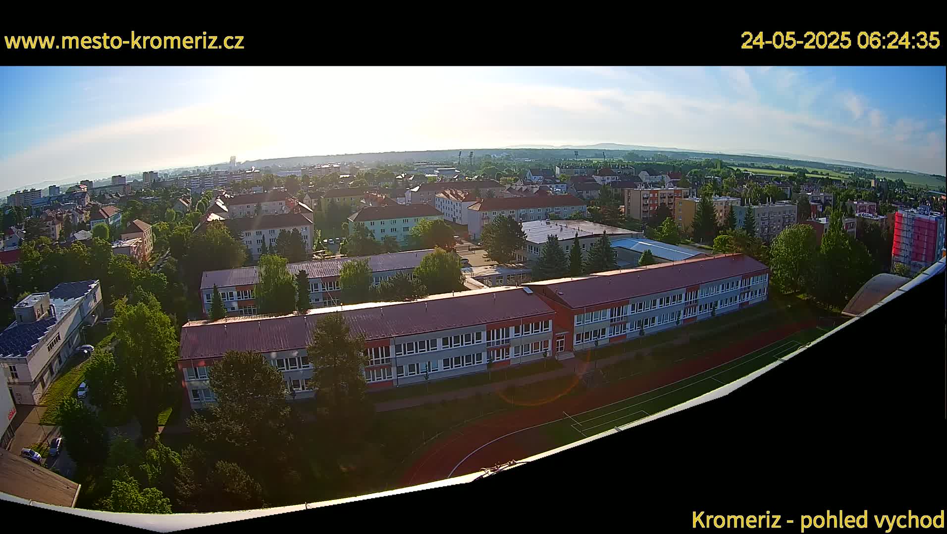 Kroměříž  East View Skyline Live Cam - Kromeriz, Zlin, Czechia