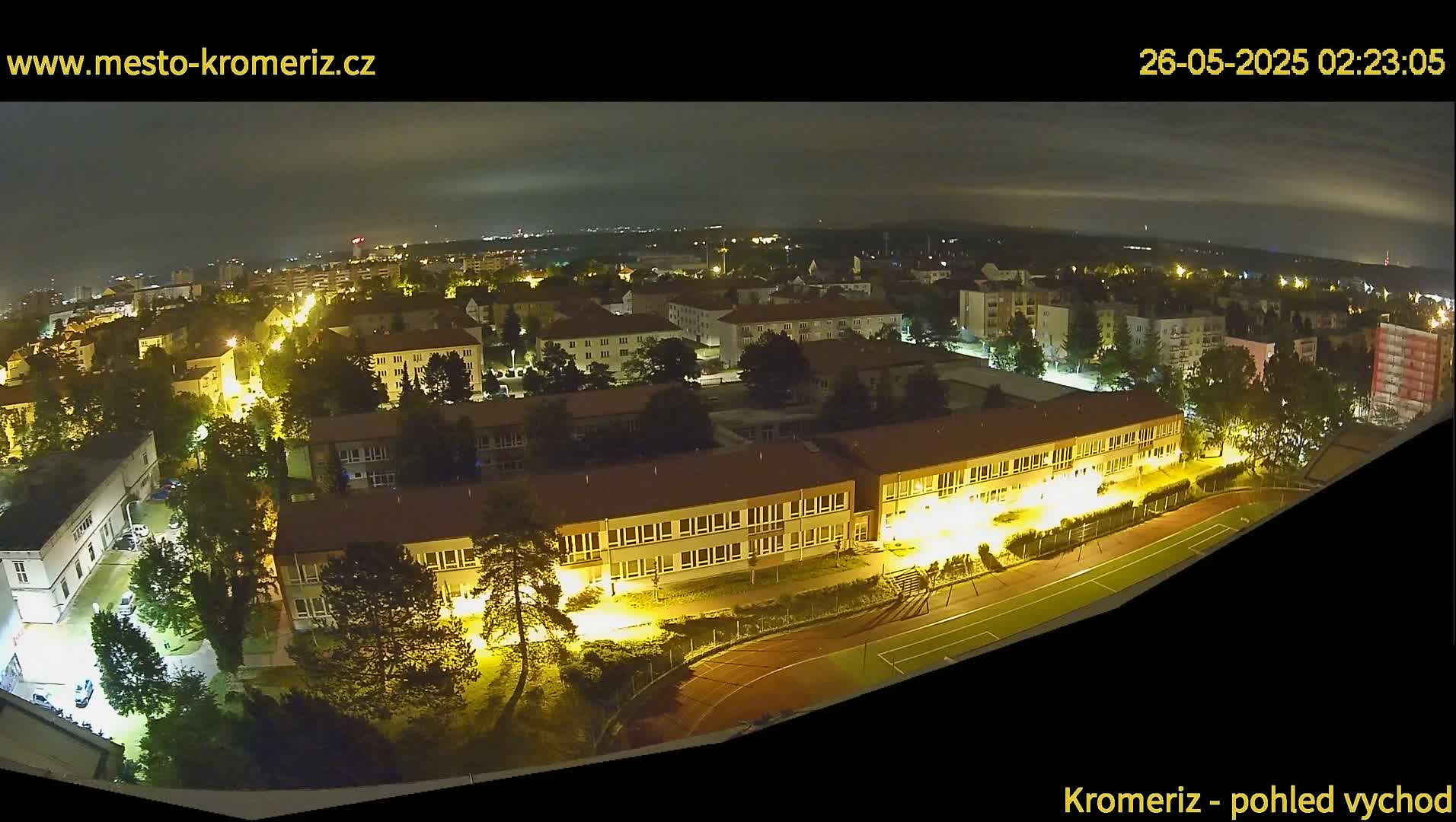 Kroměříž  East View Skyline Live Cam - Kromeriz, Zlin, Czechia