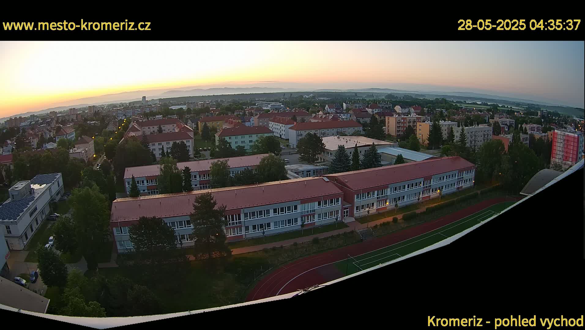 Kroměříž  East View Skyline Live Cam - Kromeriz, Zlin, Czechia