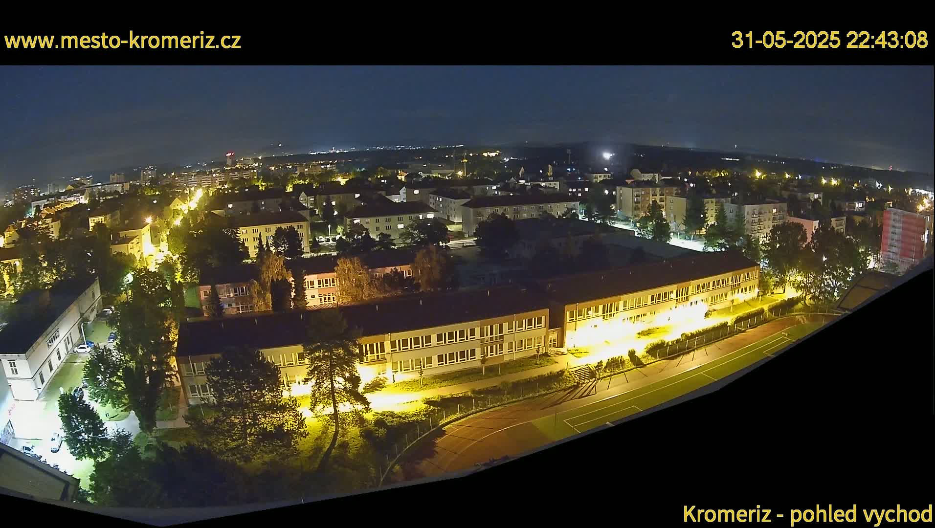 Kroměříž  East View Skyline Live Cam - Kromeriz, Zlin, Czechia