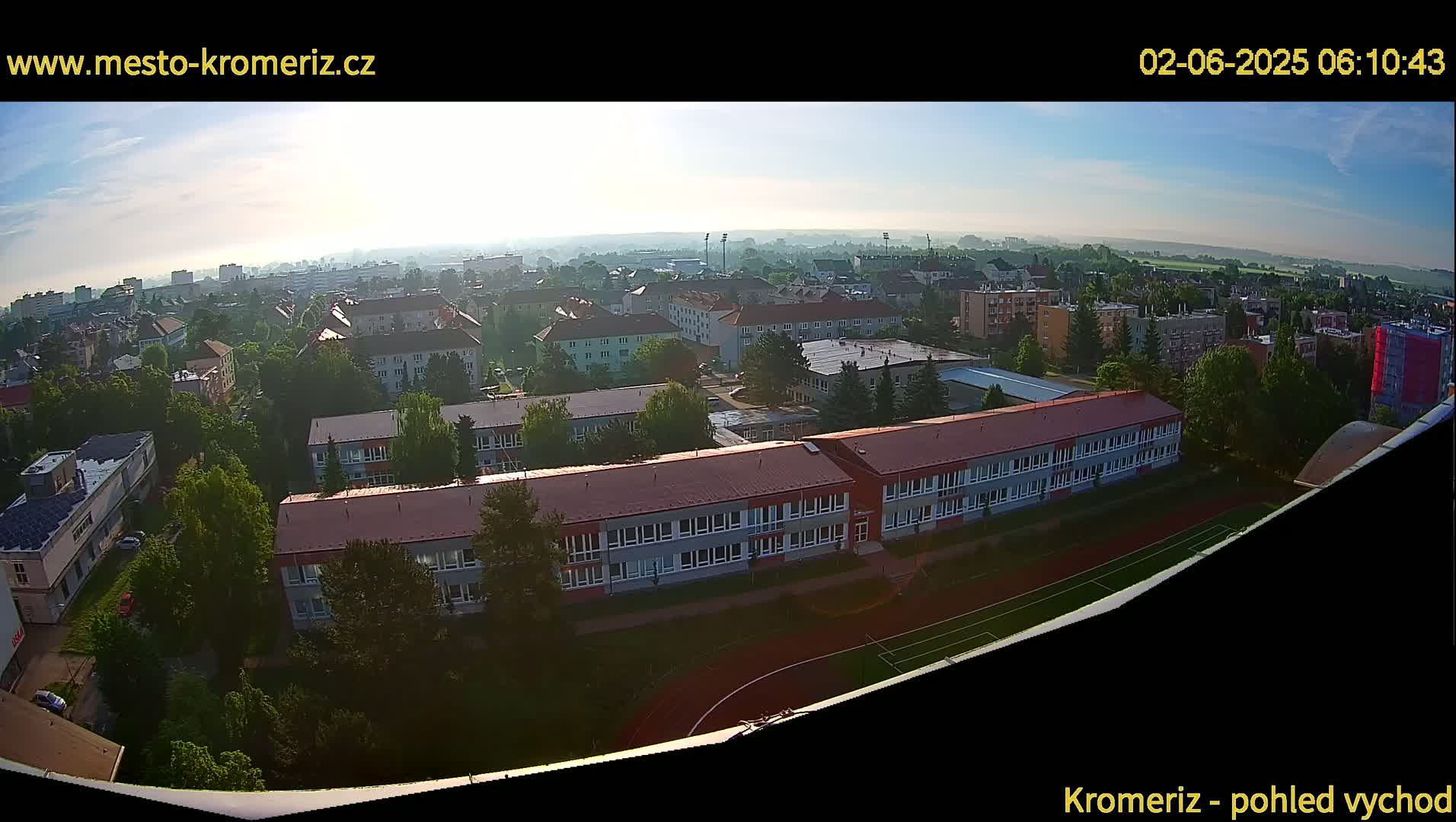 Kroměříž  East View Skyline Live Cam - Kromeriz, Zlin, Czechia