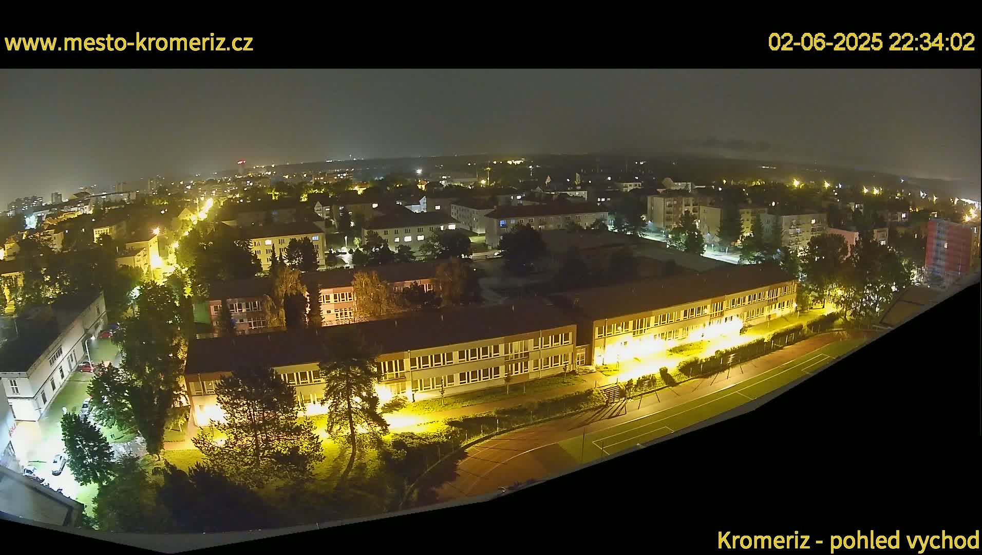Kroměříž  East View Skyline Live Cam - Kromeriz, Zlin, Czechia