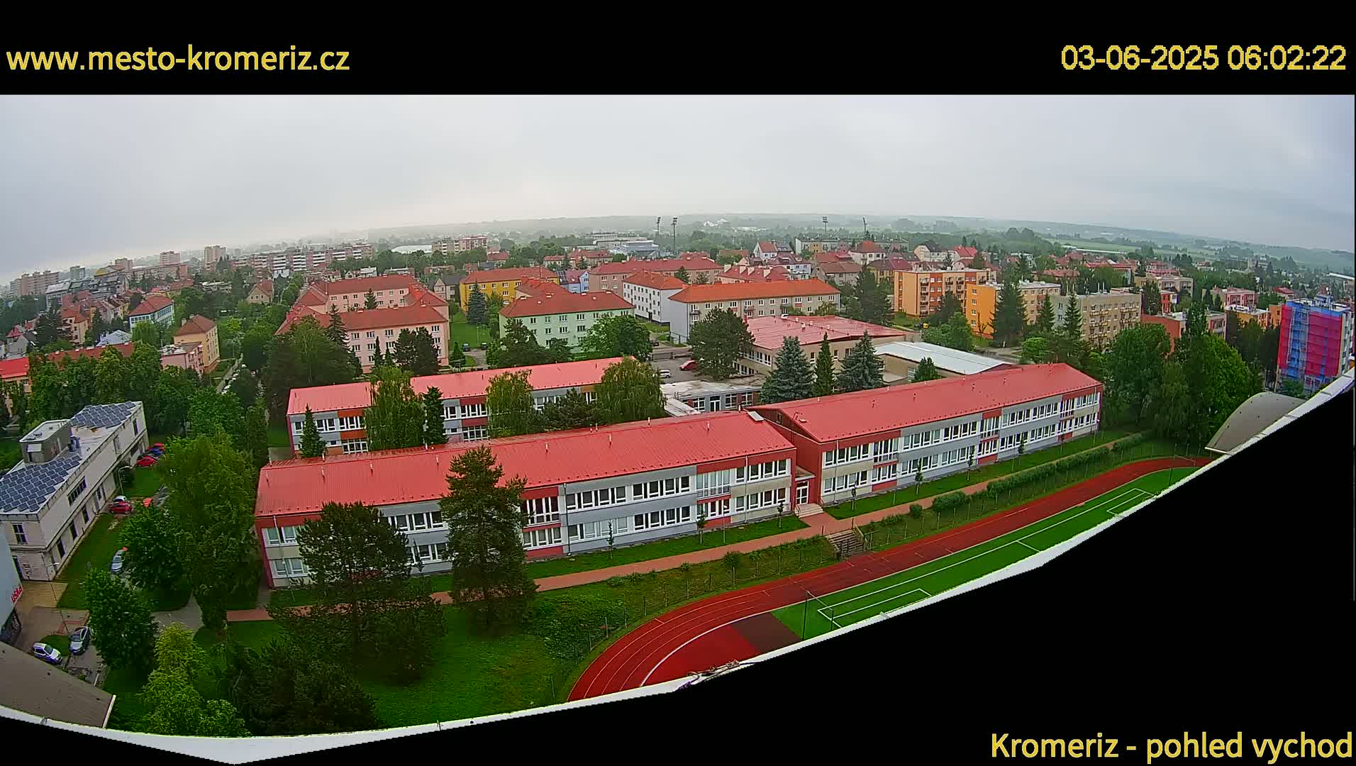 Kroměříž  East View Skyline Live Cam - Kromeriz, Zlin, Czechia