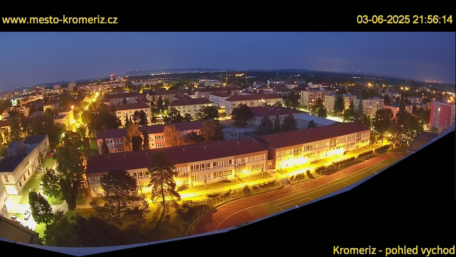 Kroměříž  East View Skyline Live Cam - Kromeriz, Zlin, Czechia