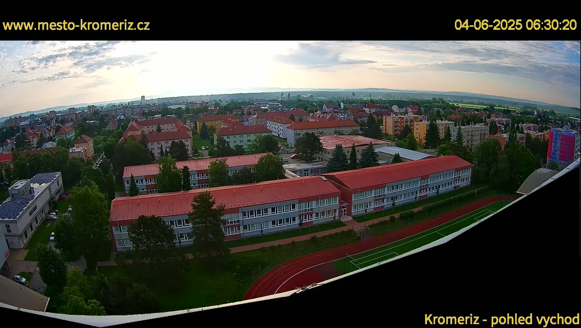 Kroměříž  East View Skyline Live Cam - Kromeriz, Zlin, Czechia