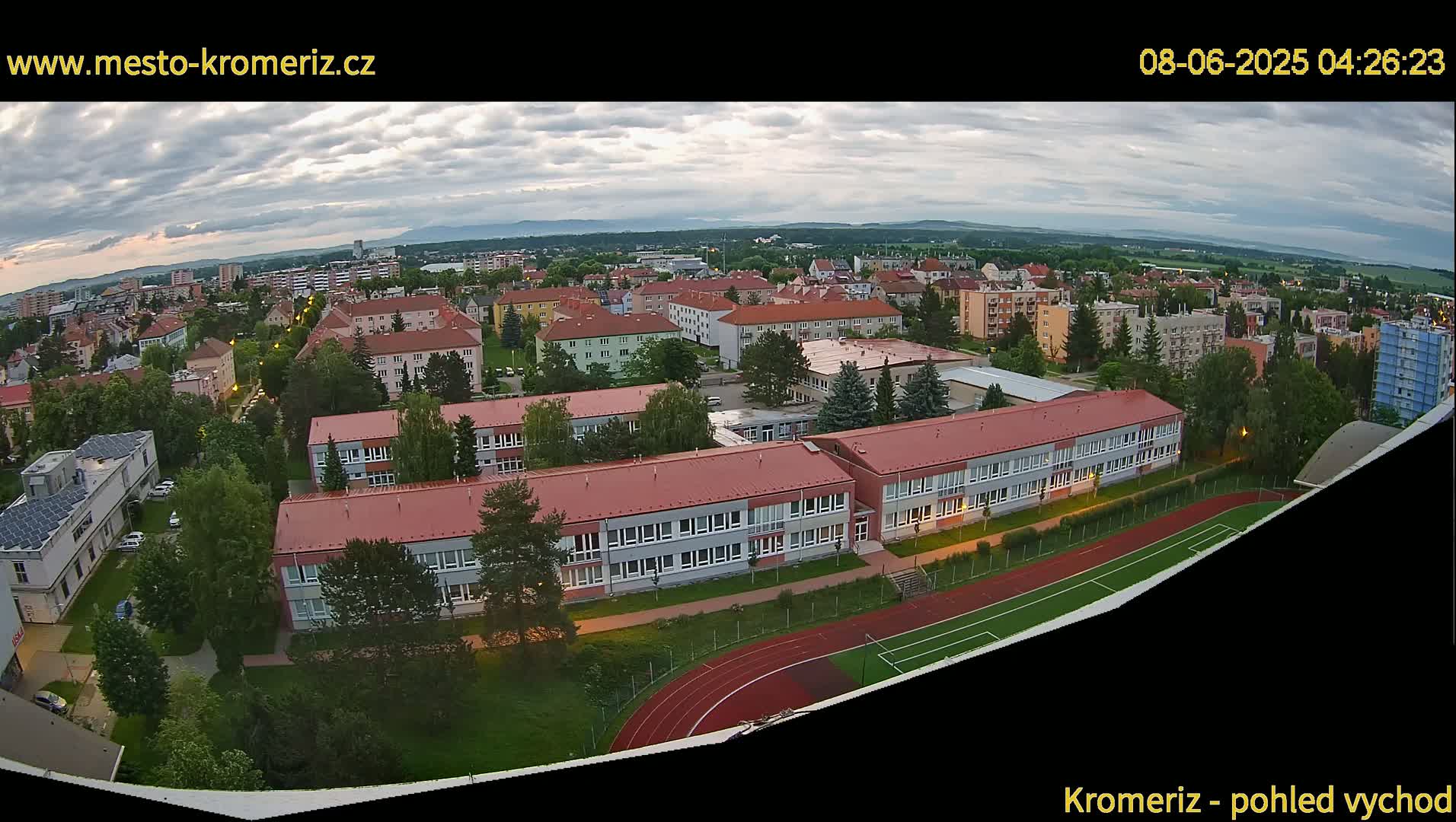 Kroměříž  East View Skyline Live Cam - Kromeriz, Zlin, Czechia