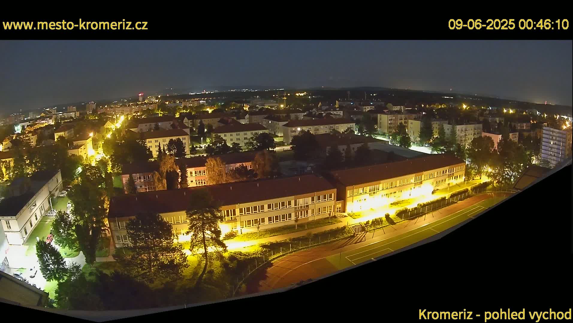 Kroměříž  East View Skyline Live Cam - Kromeriz, Zlin, Czechia