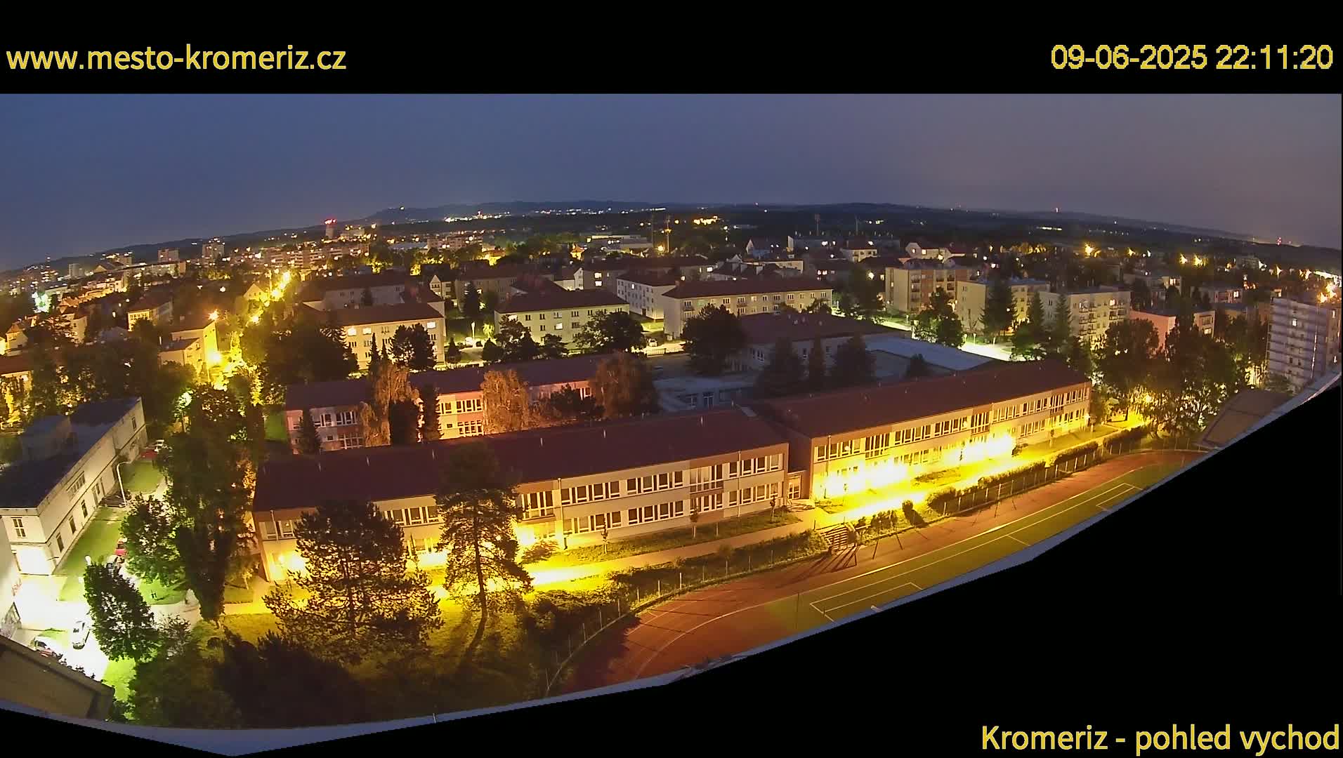 Kroměříž  East View Skyline Live Cam - Kromeriz, Zlin, Czechia