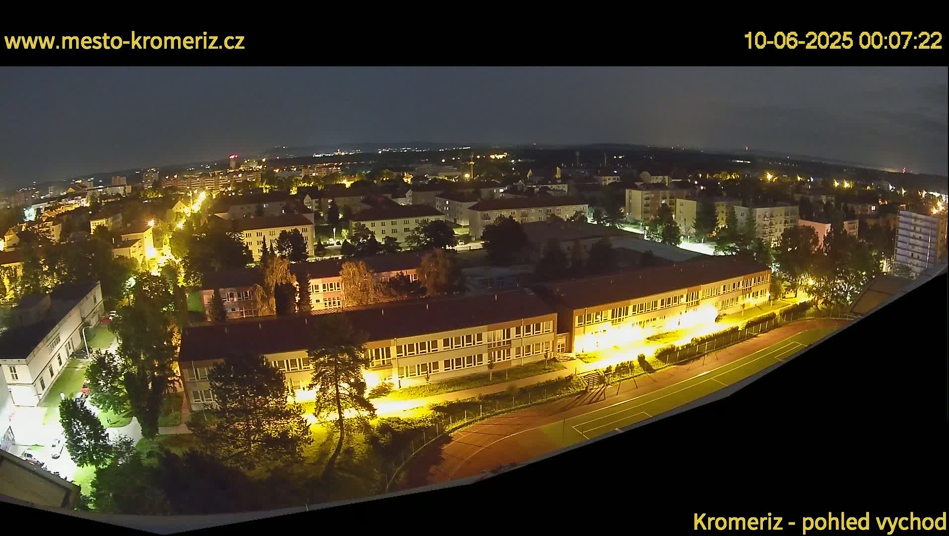 Kroměříž  East View Skyline Live Cam - Kromeriz, Zlin, Czechia