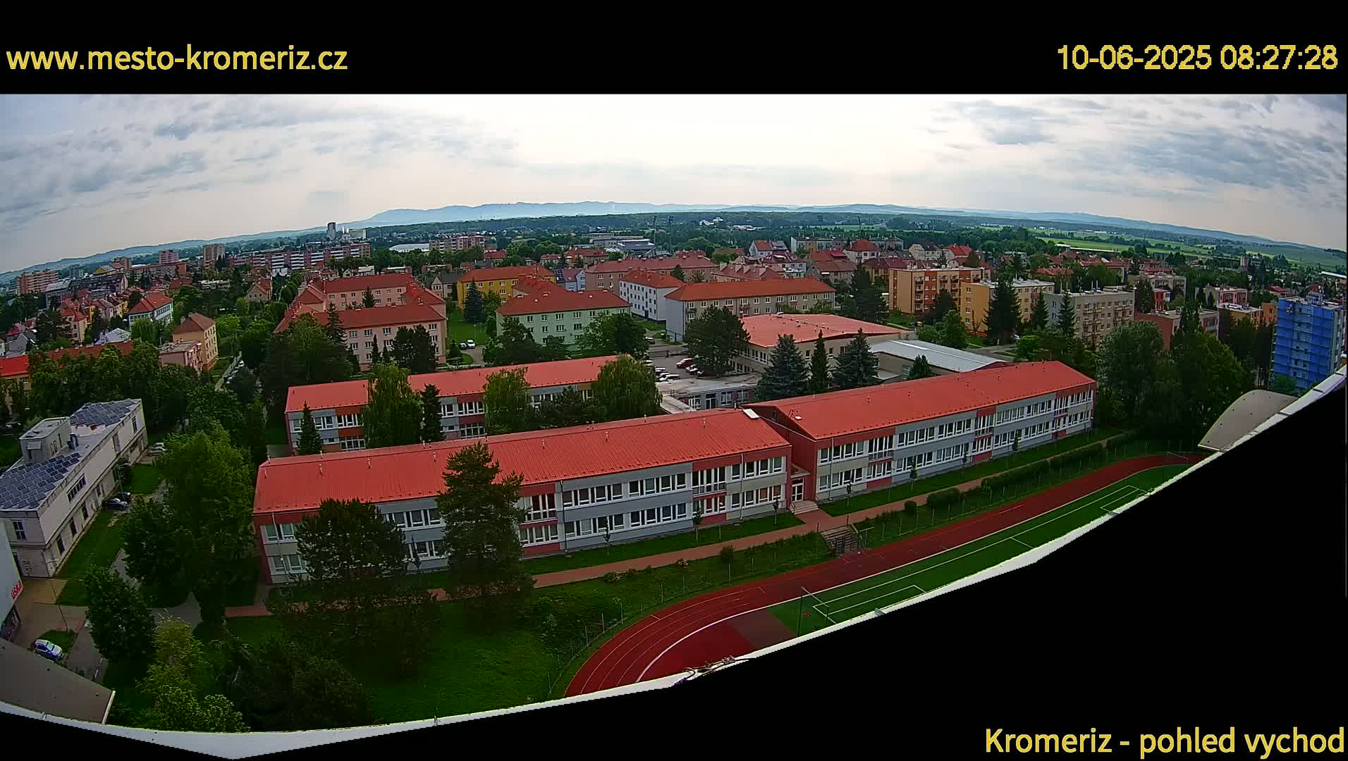 Kroměříž  East View Skyline Live Cam - Kromeriz, Zlin, Czechia