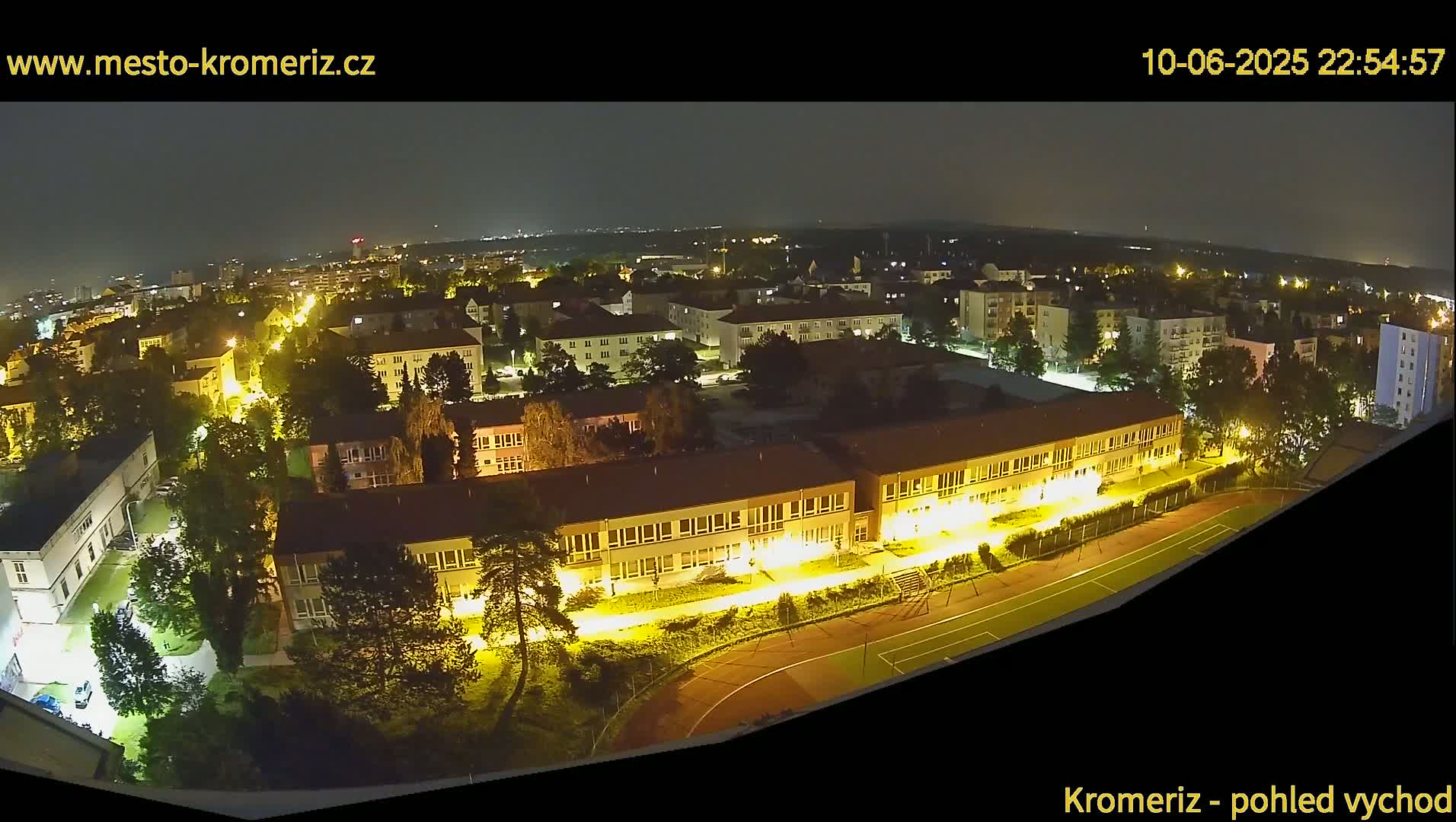 Kroměříž  East View Skyline Live Cam - Kromeriz, Zlin, Czechia