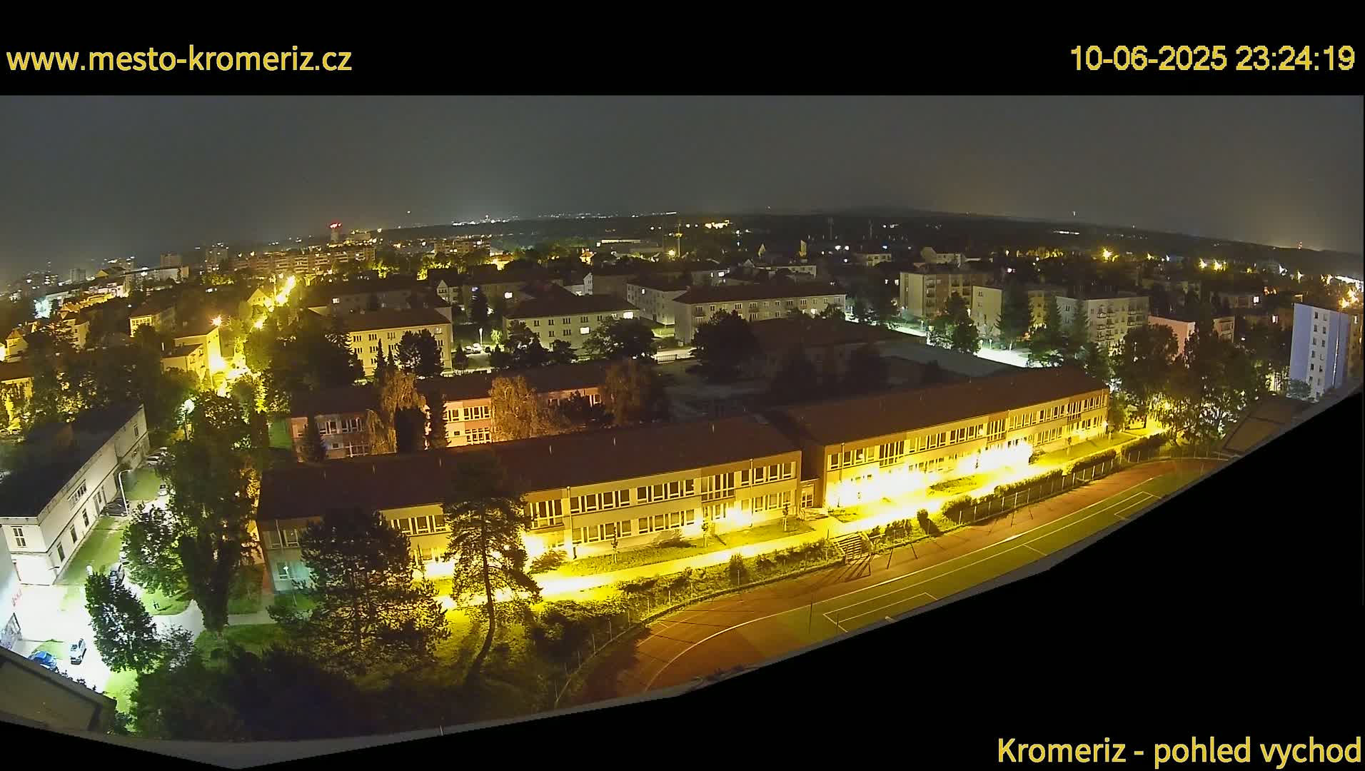 Kroměříž  East View Skyline Live Cam - Kromeriz, Zlin, Czechia