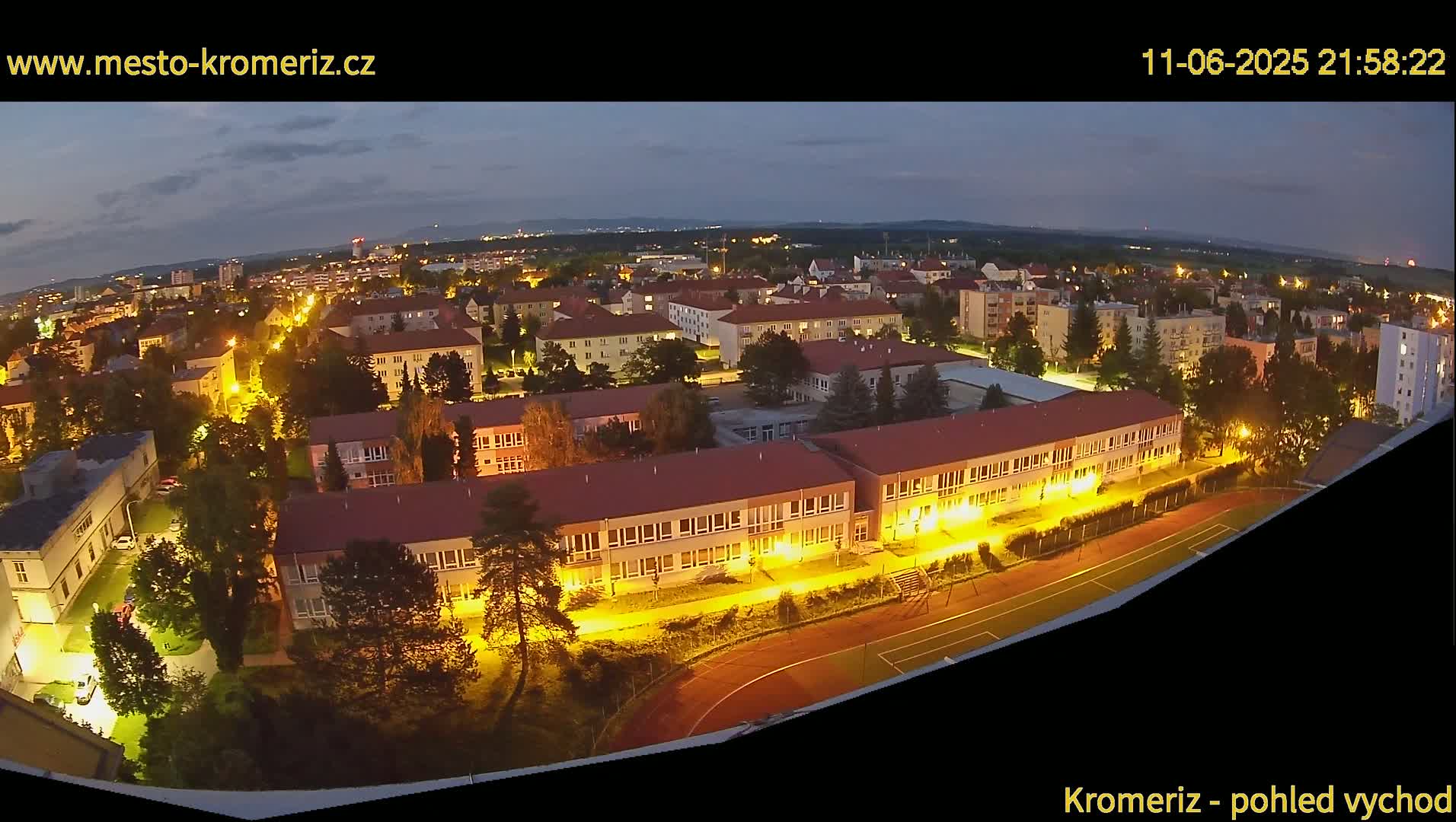 Kroměříž  East View Skyline Live Cam - Kromeriz, Zlin, Czechia