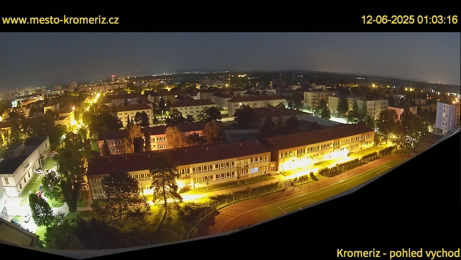 Kroměříž  East View Skyline Live Cam - Kromeriz, Zlin, Czechia