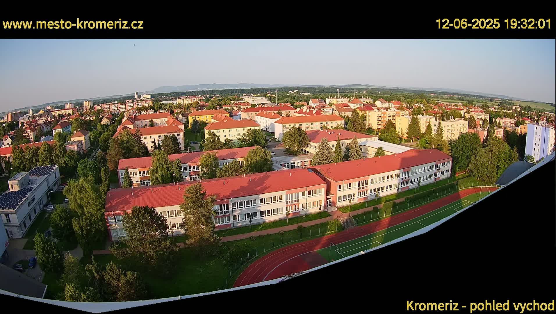 Kroměříž  East View Skyline Live Cam - Kromeriz, Zlin, Czechia